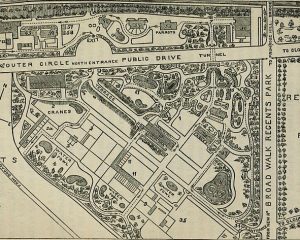 Plan des Londoner Zoos von 1862