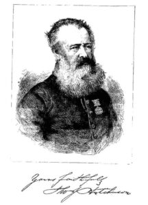 Portrait und Signatur des Forschungsreisenden Joseph Hutchinson