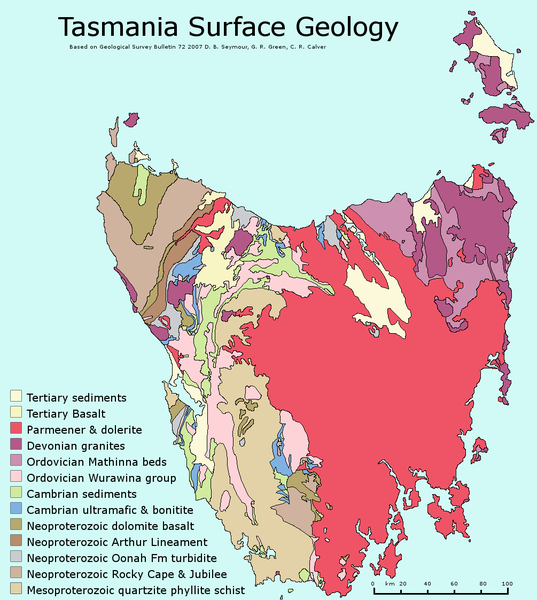 Geologie Tasmaniens